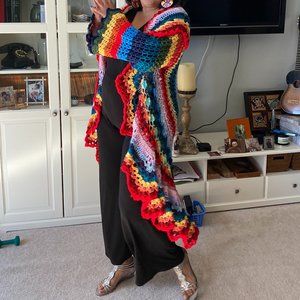 Bohemian "á la Daisy Jones" Crochet Cardigan